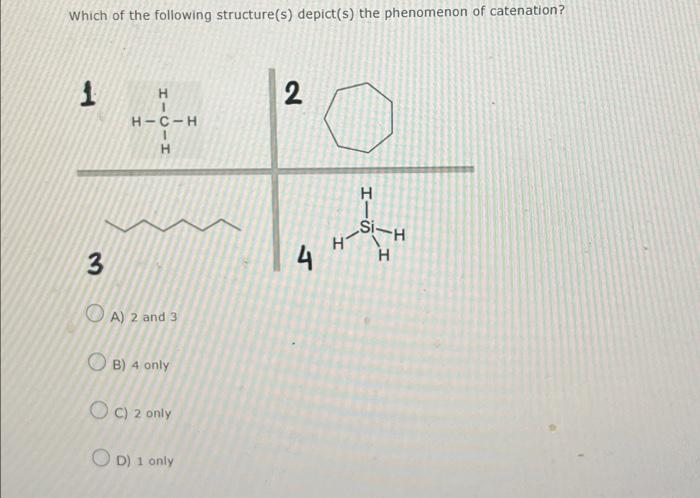 Solved Which of the following structure(s) depict(s) the | Chegg.com