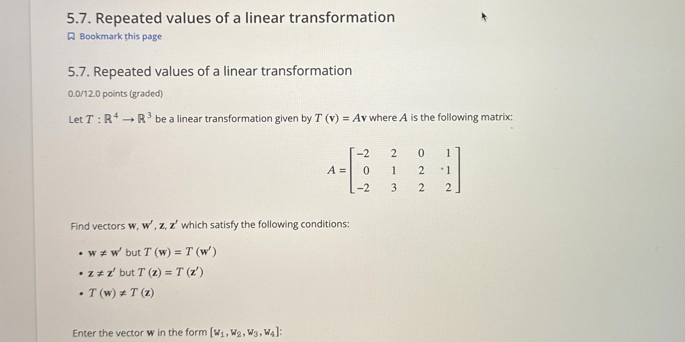 Solved 5.7. ﻿Repeated values of a linear transformation | Chegg.com