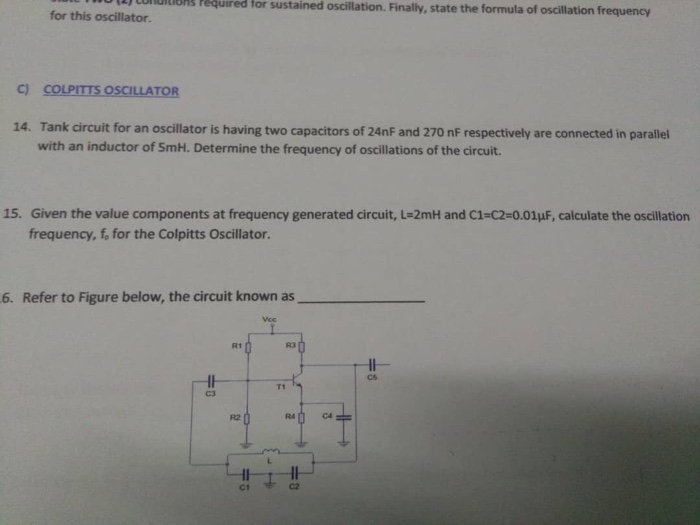 Solved 17. Calculate the frequency of oscillations of a | Chegg.com