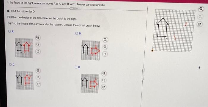 Solved In The Figure To The Right, A Rotation Moves A To A | Chegg.com