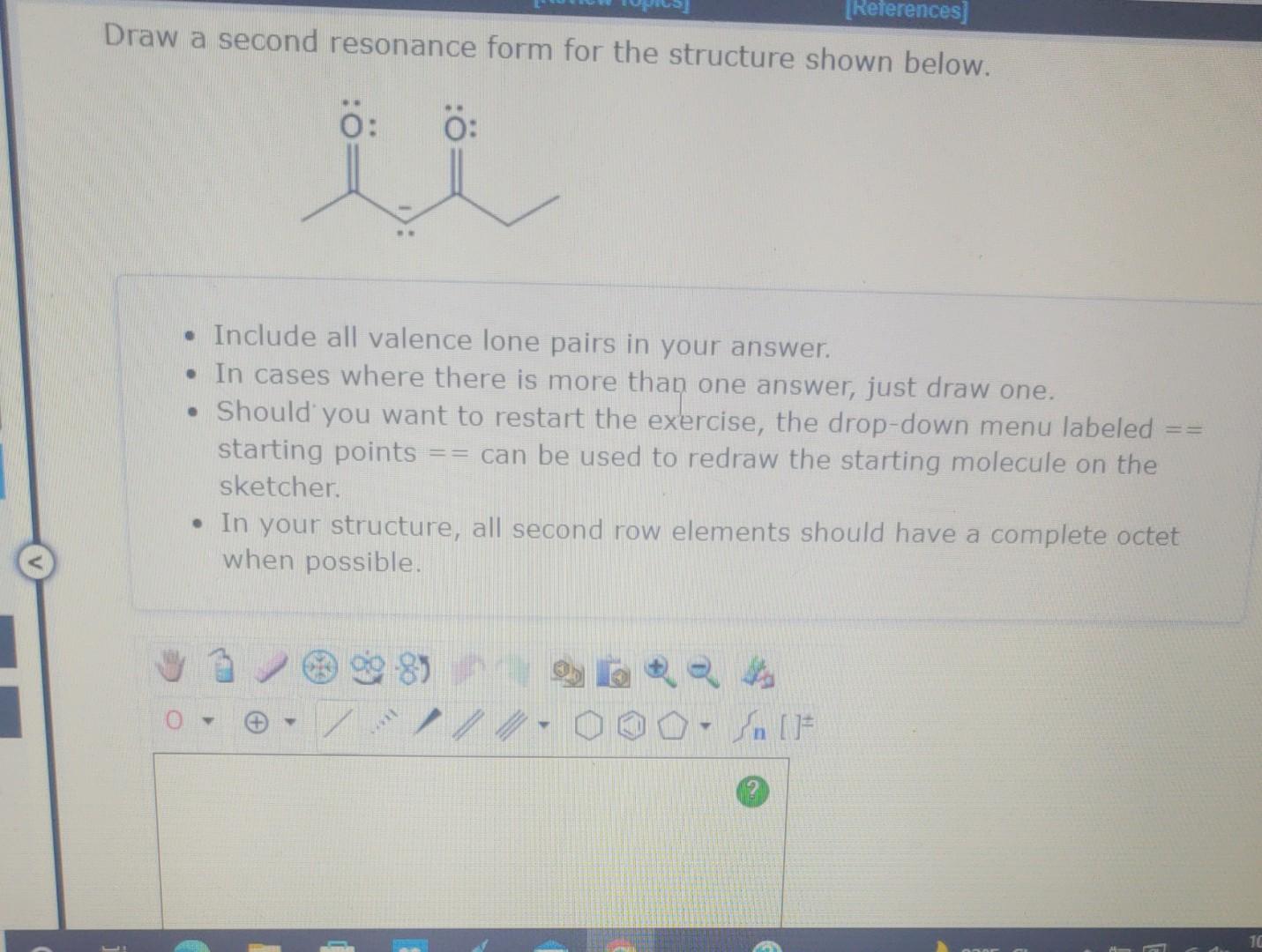 Draw a second resonance form for the structure shown | Chegg.com