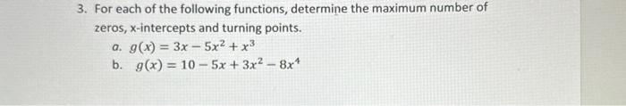 Solved 3. For Each Of The Following Functions, Determine The | Chegg.com