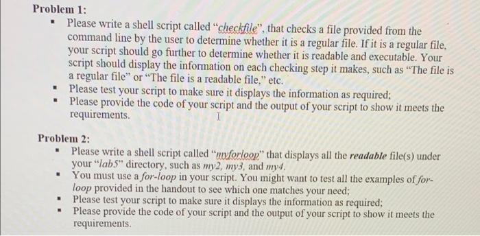 Solved 5.2) Based on HW 5, please write a shell script with | Chegg.com