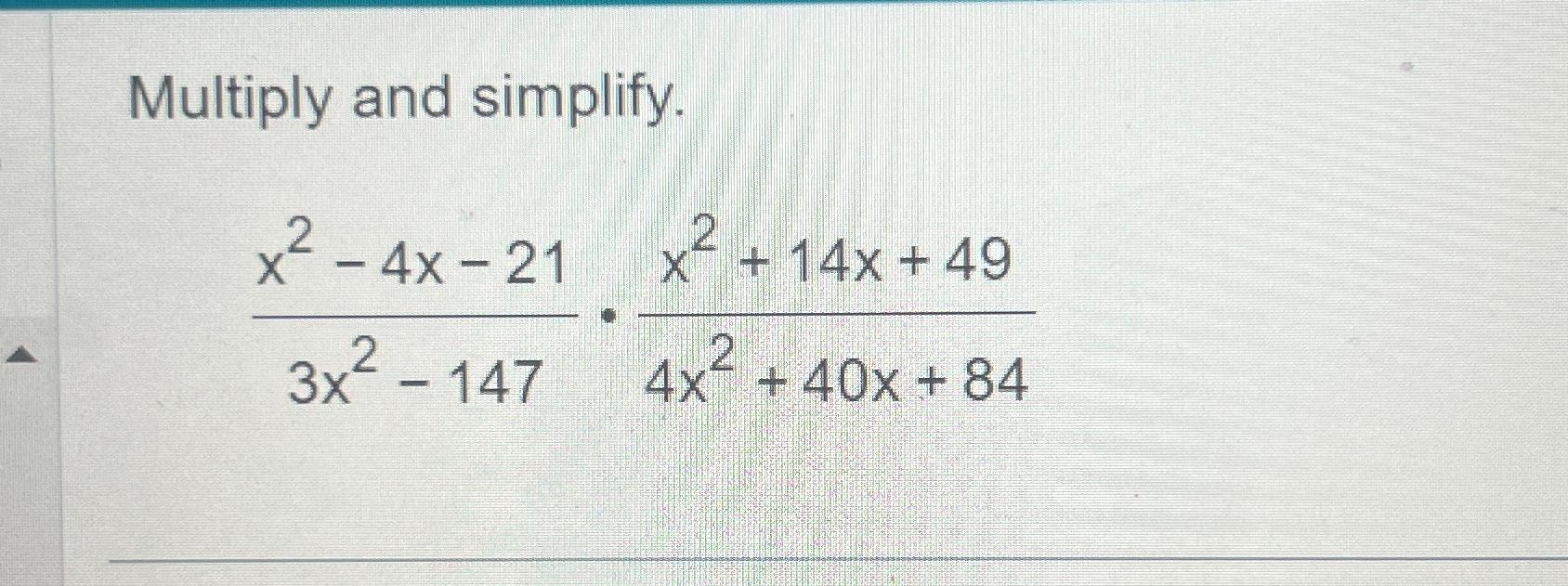 Multiply and | Chegg.com