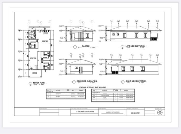 1. Based on the given architectural plans, compute | Chegg.com