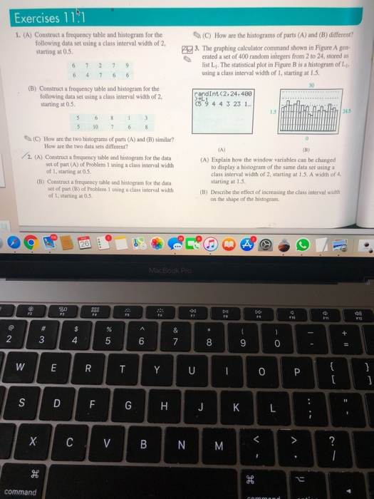 Exercises 11'1 1. (A) Construct a frequency table and | Chegg.com