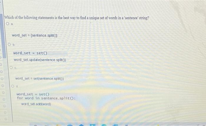Solved Which of the following statements is the best way to | Chegg.com