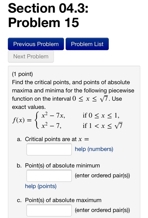 Solved Section 04.4: Problem 7 Problem List Previous Problem | Chegg.com