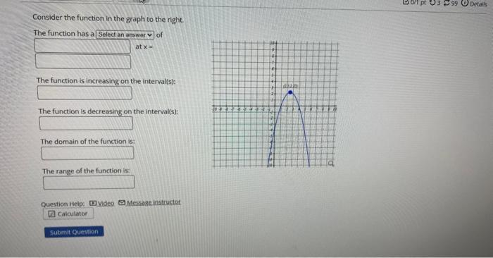 Solved The function is decreasing on the interval/(s): The | Chegg.com