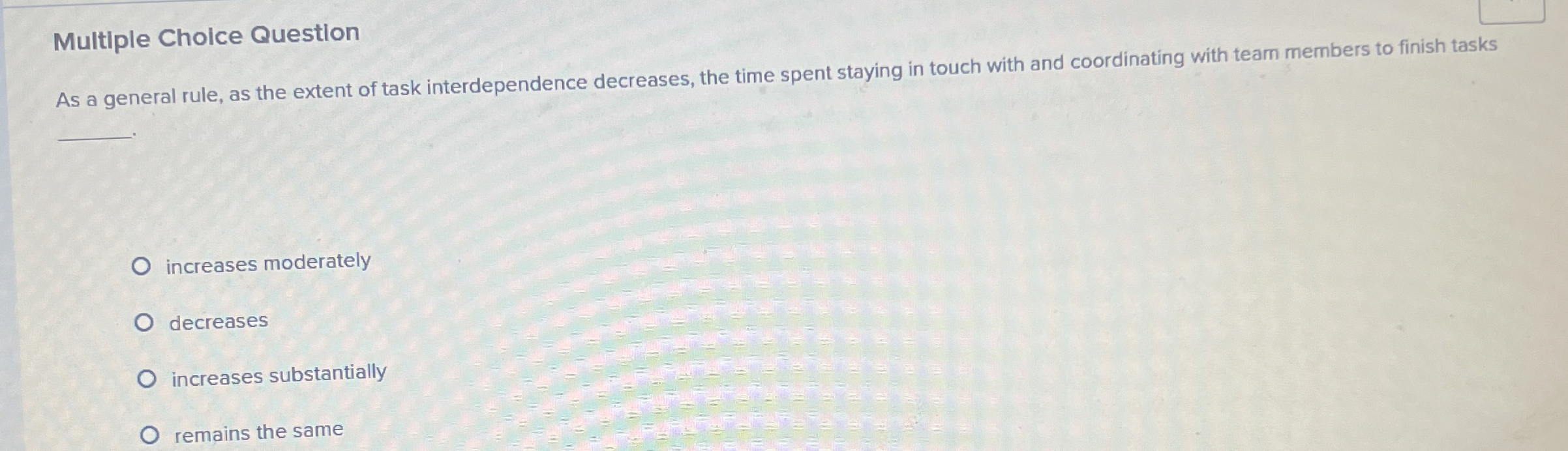 Solved Multiple Choice QuestionAs a general rule, as the | Chegg.com
