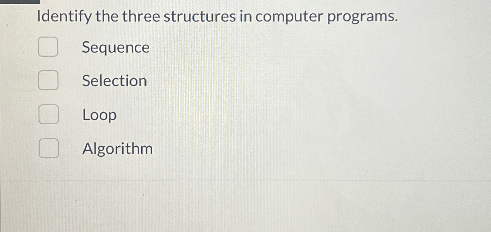 Solved Identify the three structures in computer | Chegg.com