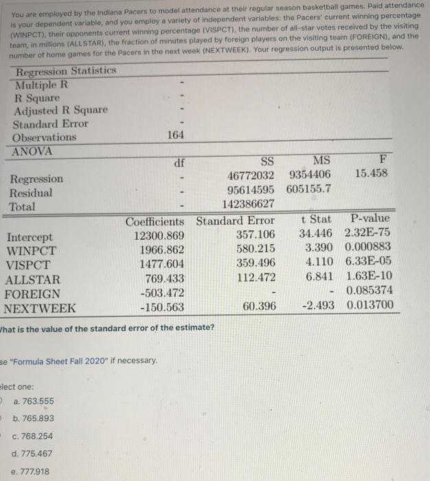 Solved Upon estimating a model for some time series data, | Chegg.com