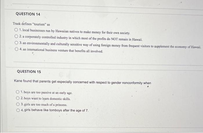 Solved QUESTION 14 Trask defines