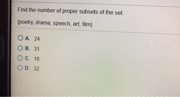 Let U 1 2 4 5 A B C D E Find The Chegg Com