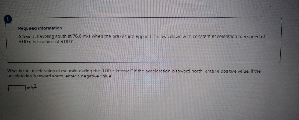 Solved Required information A train is traveling south at | Chegg.com
