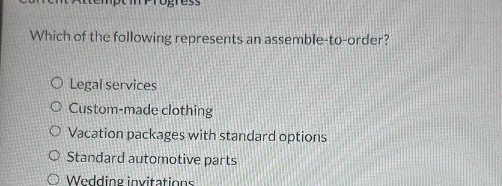 Solved Which of the following represents an | Chegg.com