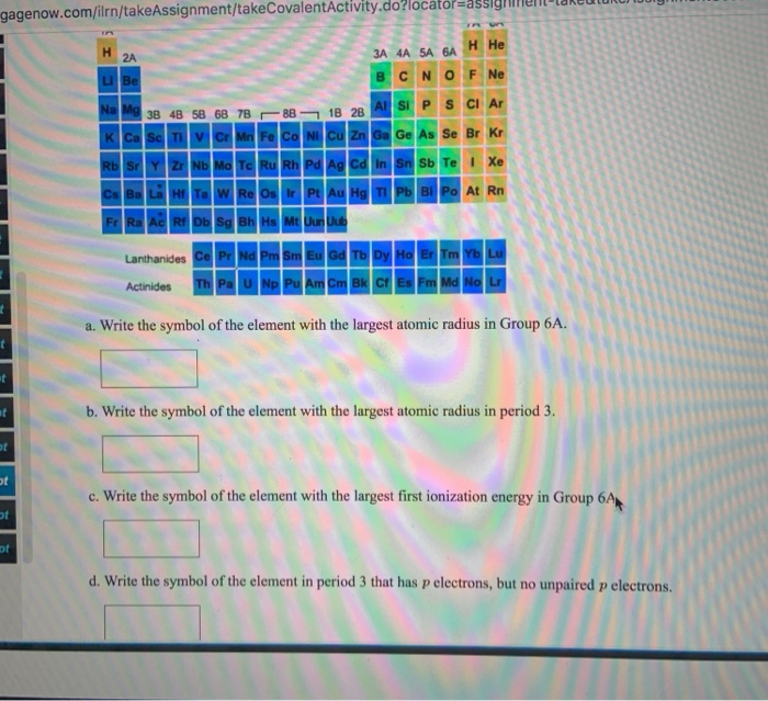 Solved Gagenow Com Ilrn Takeassignment Takecovalentactivi Chegg Com