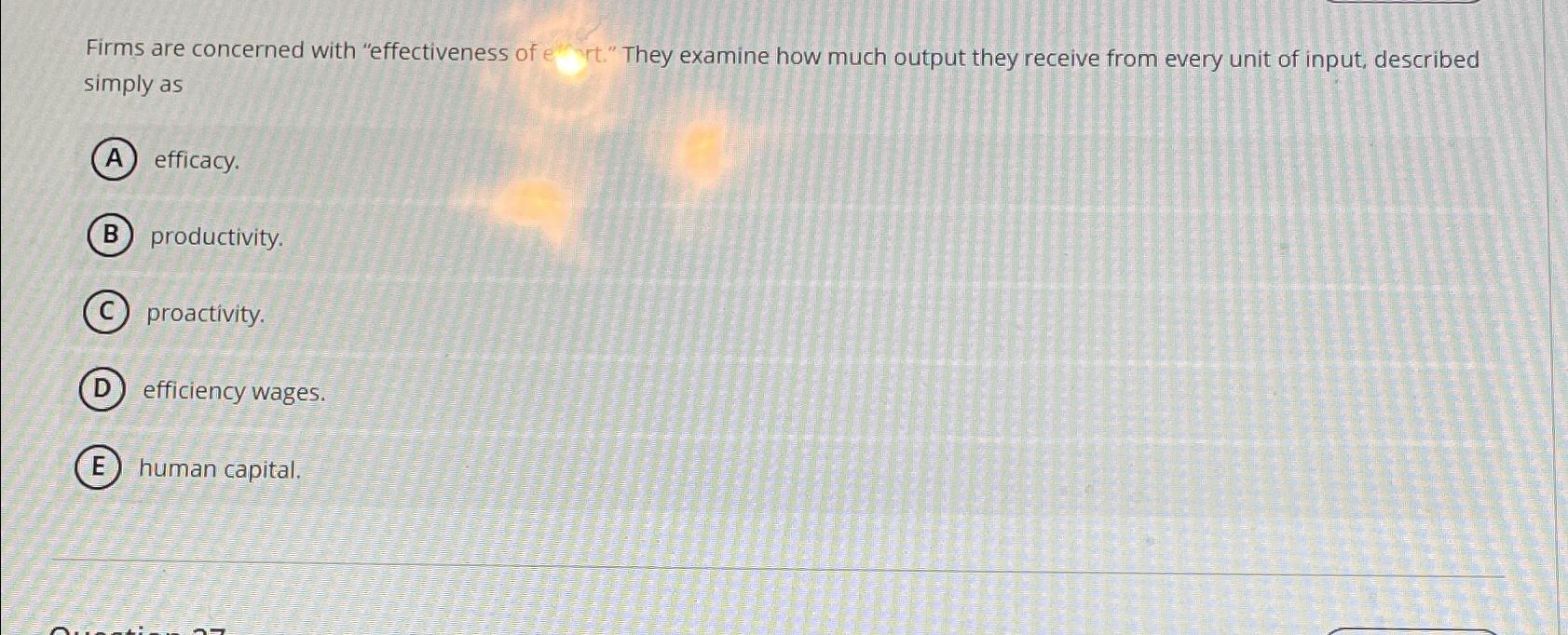 Solved Firms are concerned with &quot;effectiveness of e rt.&quot; | Chegg.com 