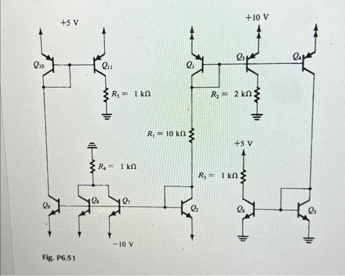 Solved *6.51 Find the voltages at all nodes and the currents | Chegg.com