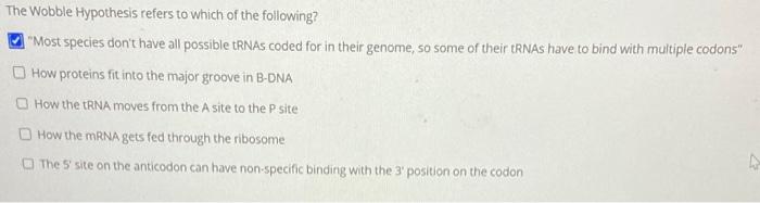 the wobble hypothesis refers to which of the following