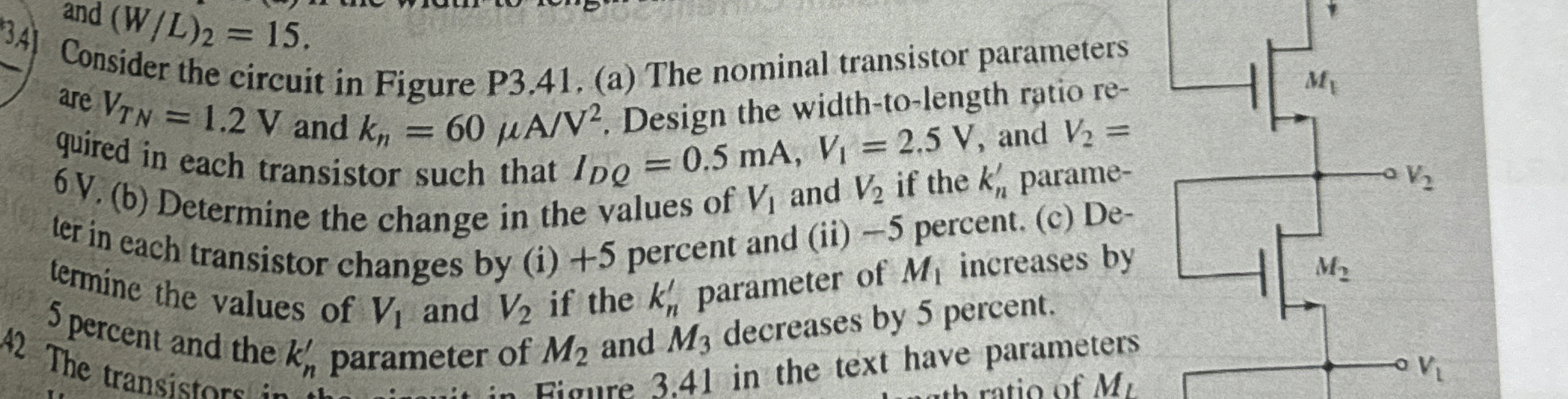 Consider the circuit in Figure P3.41, (a) ﻿The