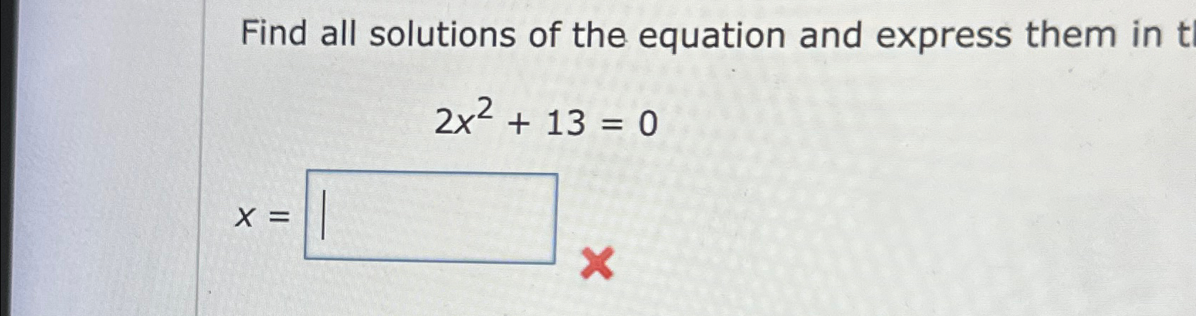 Solved Find all solutions of the equation and express them | Chegg.com