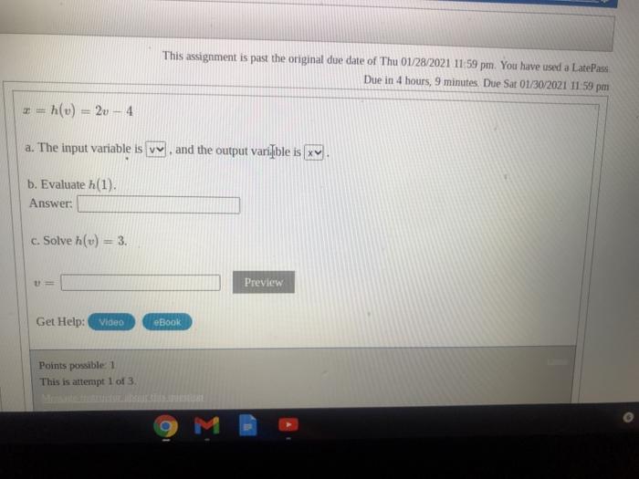 Solved This assignment is past the original due date of Thu | Chegg.com