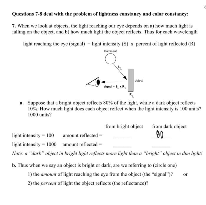 Solved Suppose that a bright object reflects 80 of the
