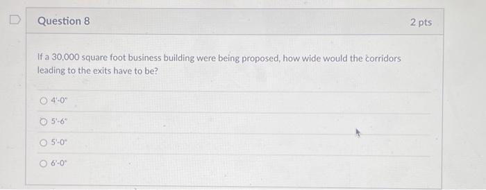 Solved Question 8 If a 30,000 square foot business building | Chegg.com