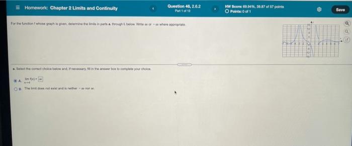 Solved = Homework Chapter 2 Limits and Continuity Part O | Chegg.com