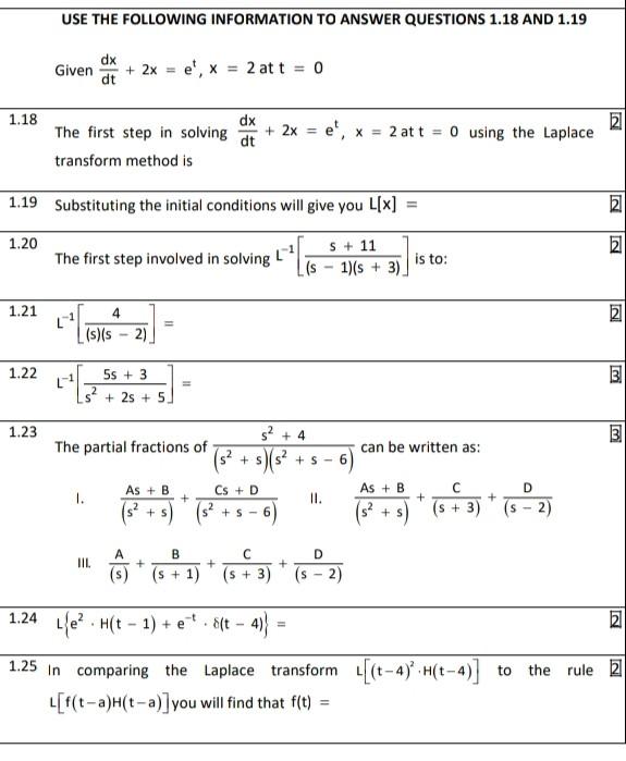 Solved USE THE FOLLOWING INFORMATION TO ANSWER QUESTIONS | Chegg.com