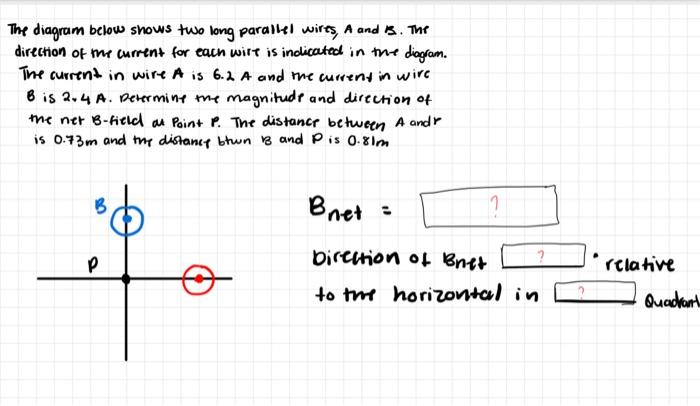 Solved The Diagram Below Shows Two Long Parallel Wires, A | Chegg.com