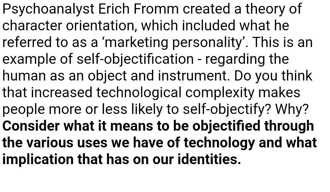 erich fromm personality theory