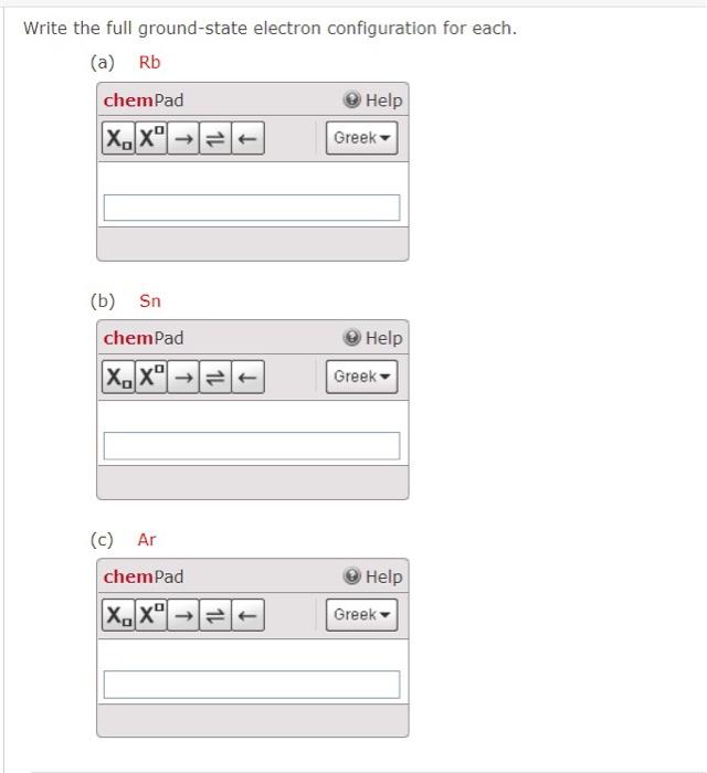 Solved Write the full ground-state electron configuration | Chegg.com