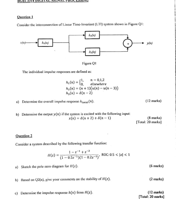 Solved BGEC3314 DIGITAL SIGNAL PROCESSING Question 5 An