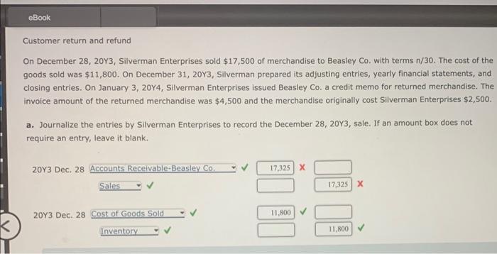 solved-customer-return-and-refund-on-december-28-20y3-chegg