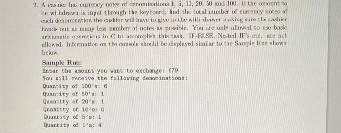 solved-2-a-cashier-has-currency-notes-of-denominations-chegg