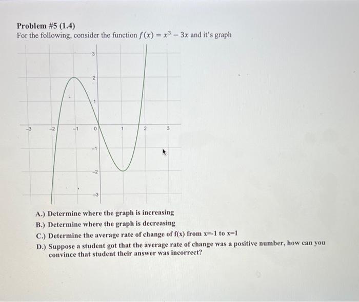 Solved Problem #5 (1.4) For the following, consider the | Chegg.com