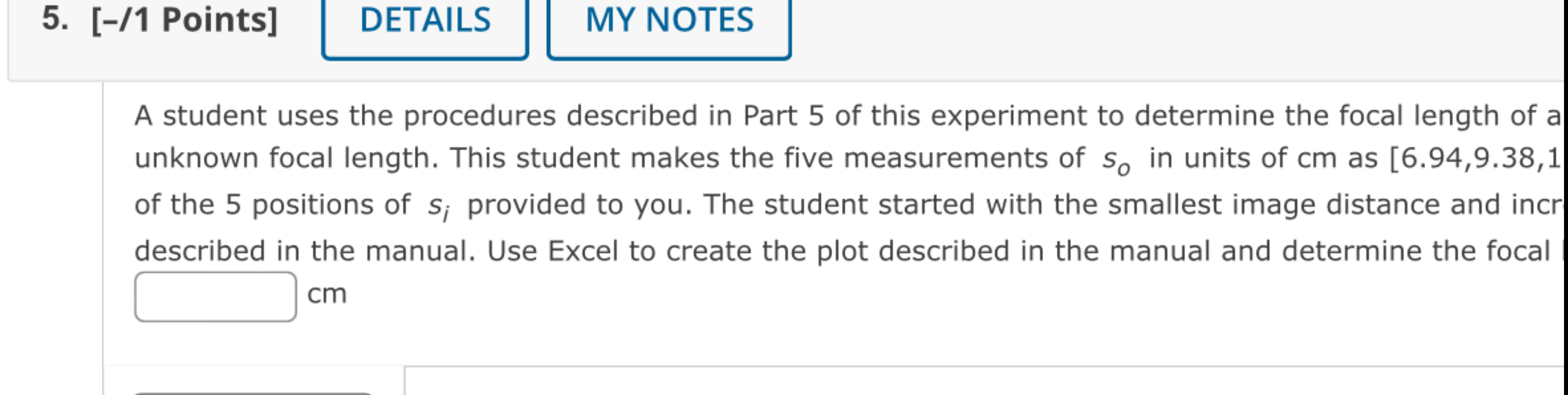 Solved A student uses the procedures described in Part 5 ﻿of | Chegg.com