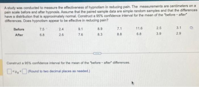 Solved A study was conducted to measure the effectiveness of | Chegg.com