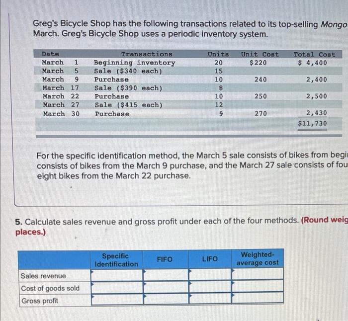 Solved Calculate The Ending Inventory And Cost Of Goods Sold | Chegg.com