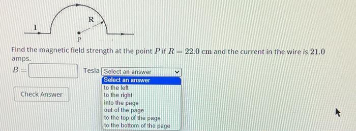 Solved Find the magnetic field strength at the point P if | Chegg.com
