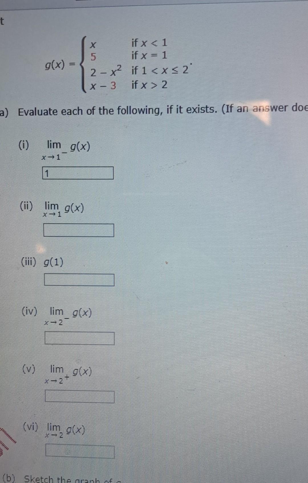 Solved G X ⎩⎨⎧x52−x2x−3 If X