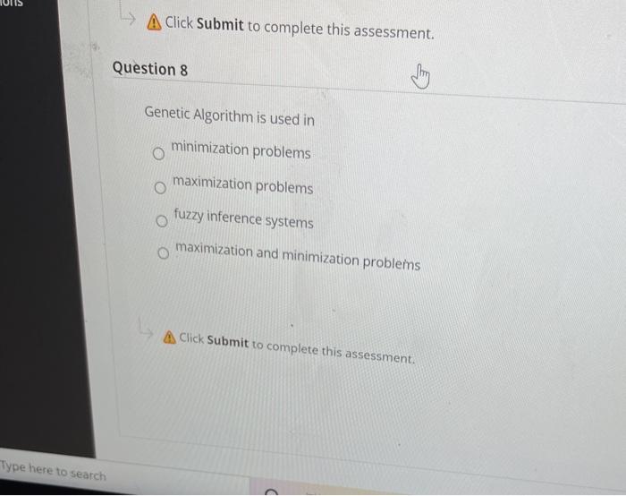 Solved Question 1 1 points Save Answer When applying Genetic | Chegg.com