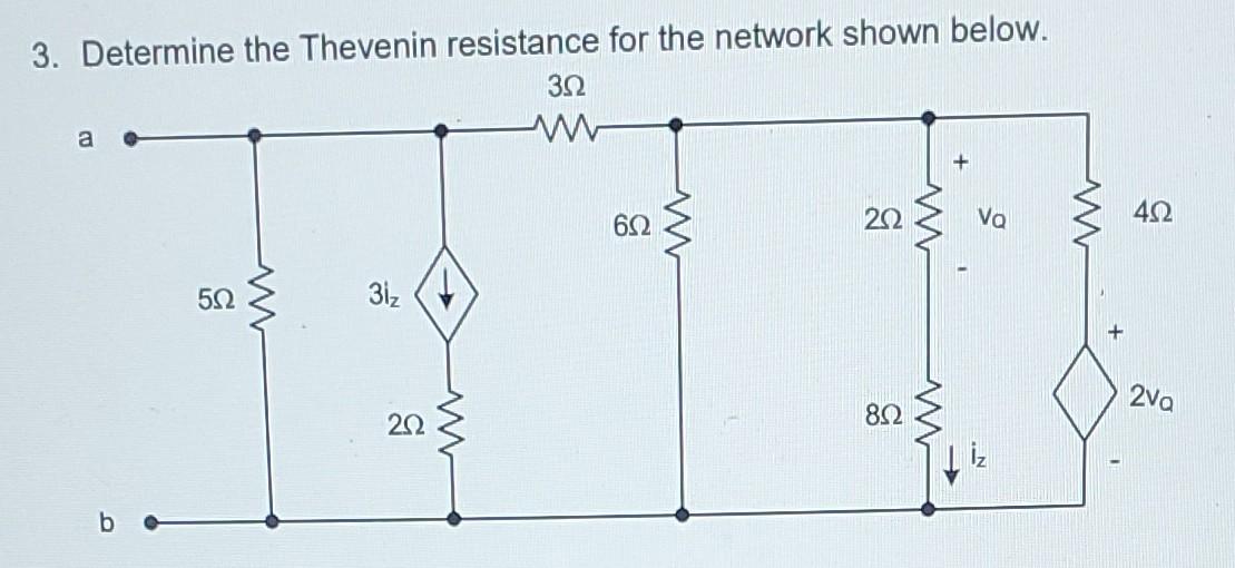 Solved Determine the Thevenin resistance for the network