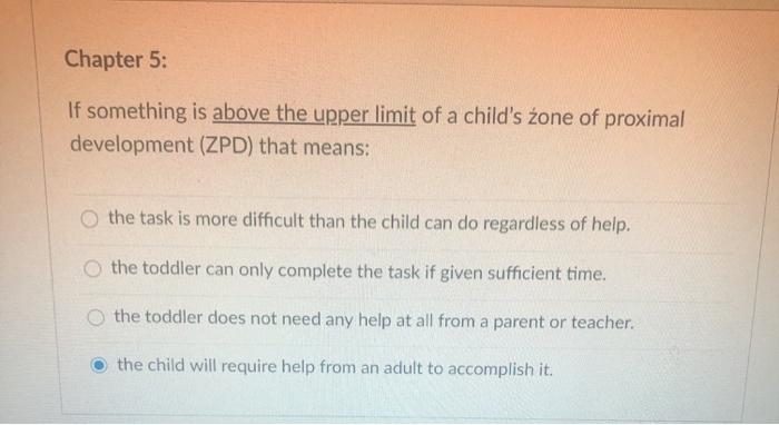 The zone of proximal development refers to discount quizlet