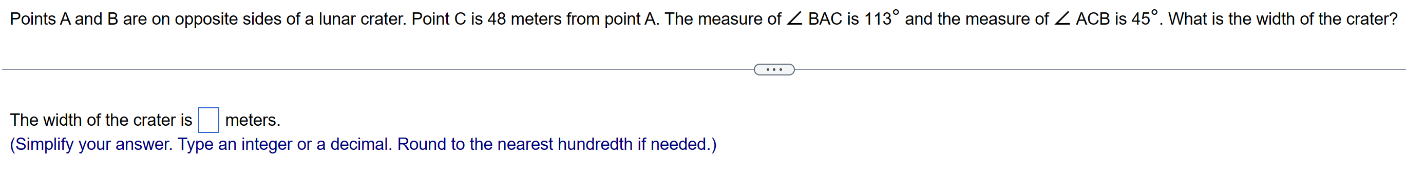 Solved Points A and B ﻿are on opposite sides of a lunar | Chegg.com