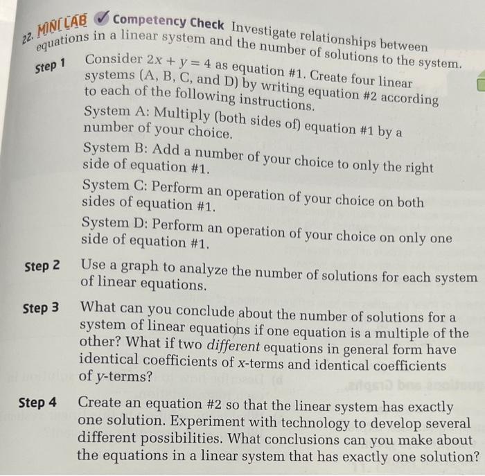 Solved 22. MाN[ĹÁB́ Competency Check Investigate | Chegg.com