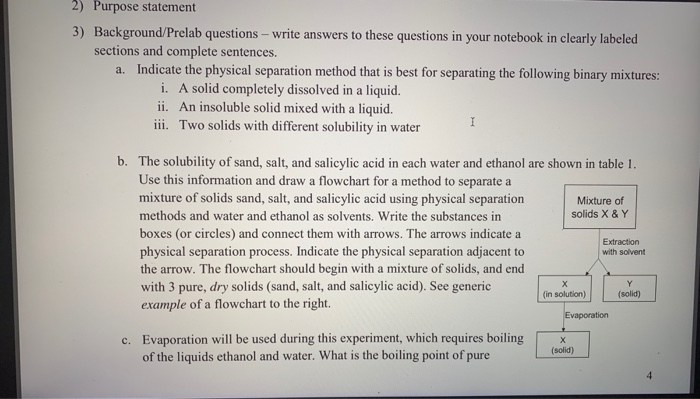 Solved 2) Purpose statement 3) Background/Prelab questions - | Chegg.com