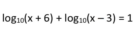 log3(x   6) = log3(10-x)-l